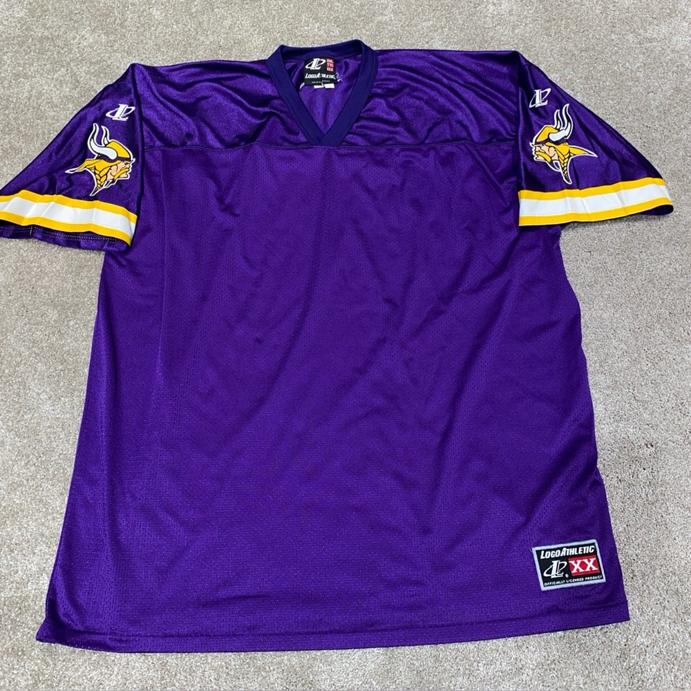Vintage Minnesota‎ Vikings Purple Blank Jersey Size 2XL Logo Athletic NFL